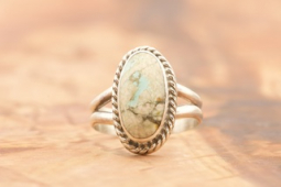 Native American Jewelry Genuine Boulder Turquoise Ring